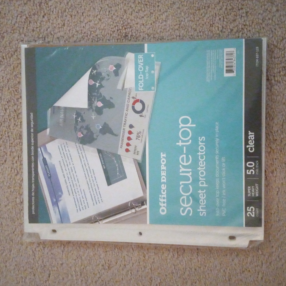 Secure-Top Sheet Protectors
